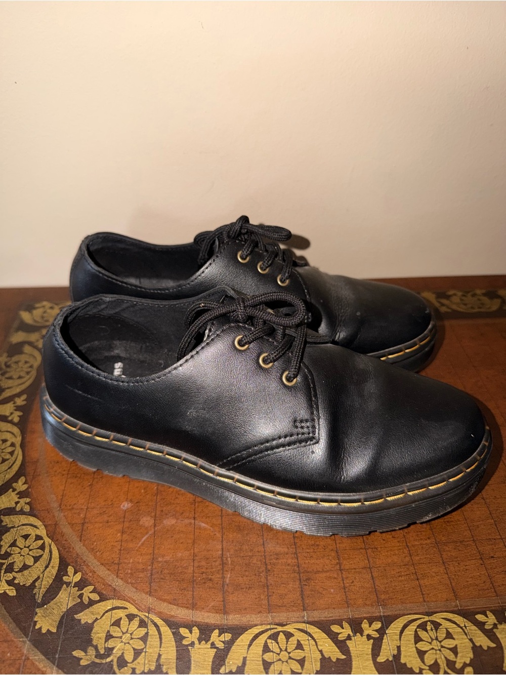Dr. Martens Zavalo Shoes Womens 6 Mens 5 Black Leather Y2K Grunge
